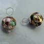 10mm Gold Cloisonne INTERCHANGEABLE Earring Charms YG or SS