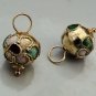10mm Gold Cloisonne INTERCHANGEABLE Earring Charms YG or SS