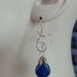 Fancy Teardrop Lapis Lazuli INTERCHANGEABLE Earring Charms YG or SS