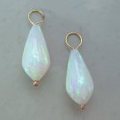 OUR EXCLUSIVE 8x16mm Teardrop Lab Opal INTERCHANGEABLE Earring Charms YG or SS