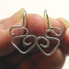 Twisted Fancy Looped and Hammered INTERCHANGEABLE Earring Wires Sterling Silver