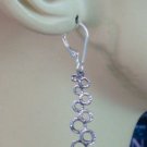 Long Connected Circles 1 3/4" INTERCHANGEABLE Earrings Charms GP Bronze or SP