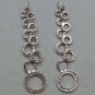 Long Connected Circles 1 3/4" INTERCHANGEABLE Earrings Charms GP Bronze or SP