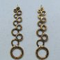 Long Connected Circles 1 3/4" INTERCHANGEABLE Earrings Charms GP Bronze or SP