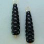 XL AAA Fancy Cut Black Onyx INTERCHANGEABLE Earring Charms YG or SS