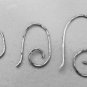 SOLID Silver Small, Medium or Large Hammered INTERCHANGEABLE Earring Wires