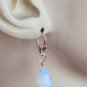 10x13mm Faceted Milky White Opalite INTERCHANGEABLE Earring Charms YG or SS