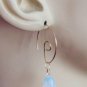 10x13mm Faceted Milky White Opalite INTERCHANGEABLE Earring Charms YG or SS