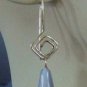 Squared Fancy Looped and Hammered INTERCHANGEABLE Earring Wires Sterling Silver
