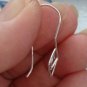 Squared Fancy Looped and Hammered INTERCHANGEABLE Earring Wires Sterling Silver