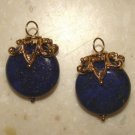 Crowned Lapis INTERCHANGEABLE Earring Charms YG or SS