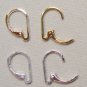 2 Pairs INTERCHANGEABLE Leverback Earring Wires 1 Silver, 1 Yellow Gold Plated