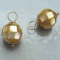 AAA 10mm Mosaic Golden Lip Shell INTERCHANGEABLE Earring Charms YG or SS