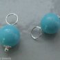 AAA 8mm Turquoise Blue INTERCHANGEABLE Earring Charms YG or SS