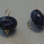 8x12mm Dark Denim Blue Faceted Jade INTERCHANGEABLE Earring Charms YG or SS