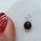 5-6mm Genuine Red Garnet INTERCHANGEABLE Belly Ring Charm YOUR CHOICE YG or SS