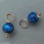 6mm Lab Black Australian Fire Opal INTERCHANGEABLE Earring Charms YG or SS