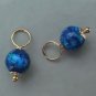 6mm Lab Black Australian Fire Opal INTERCHANGEABLE Earring Charms YG or SS