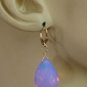HUGE XL Faceted Blue Purple Pink Opalite INTERCHANGEABLE Earring Charms YG or SS