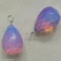 HUGE XL Faceted Blue Purple Pink Opalite INTERCHANGEABLE Earring Charms YG or SS