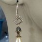 South Sea Shell Pearls & Smoky Quartz INTERCHANGEABLE Earring Charms YG or SS