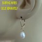 10mm Faceted White Fresh Water Pearls INTERCHANGEABLE Earring Charms YG or SS
