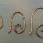 COPPER Small, Medium or Large Hammered INTERCHANGEABLE Earring Wires