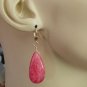 Beautiful 16x32mm Deep Pink Rhodonite INTERCHANGEABLE Earring Charms YG or SS