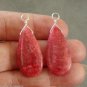 Beautiful 16x32mm Deep Pink Rhodonite INTERCHANGEABLE Earring Charms YG or SS