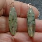 Unusual XLG Genuine African Prehnite INTERCHANGEABLE Earring Charms YG or SS