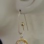 Fancy 13mm Caged AB Clear Quartz INTERCHANGEABLE Earrings Charms GP or SP