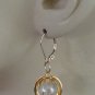 Fancy 13mm Caged AB Clear Quartz INTERCHANGEABLE Earrings Charms GP or SP