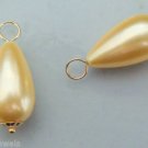Exquisite 10x20mm South Sea Shell Pearls INTERCHANGEABLE Earring Charms YG or SS