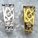 2 LG INTERCHANGEABLE SLIDE Pearl Enhancer Donut Bails 1 Gold and 1 Silver