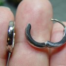 UNISEX 13mm Silver Stainless Steel Huggie Hoop Earrings PERFECT 4 CHARMS