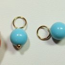 Tiny 6mm Turquoise INTERCHANGEABLE Earring Charms YOUR CHOICE YG or SS