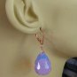 HUGE XL Faceted Blue Purple Pink Opalite INTERCHANGEABLE Earring Charms ROSE gld