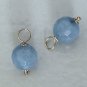 Faceted 10mm Blue Jade INTERCHANGEABLE Earring Charms YOUR CHOICE YG or SS