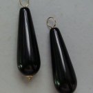 XL AAA Smooth Onyx INTERCHANGEABLE Earring Charms YG or SS