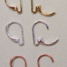 3 Pairs INTERCHANGEABLE Leverback Earring Wires 1 Silver, 1 Rose & 1 Yellow Gold
