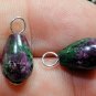 8x12mm Ruby Zoisite Teardrops INTERCHANGEABLE Earring Charms YG or SS
