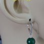 Micro Faceted 10mm Emerald Green Jade INTERCHANGEABLE Earring Charms YG or SS