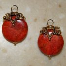 Crowned Coral INTERCHANGEABLE Earring Charms YG or SS