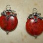 Crowned Coral INTERCHANGEABLE Earring Charms YG or SS