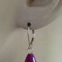 Med Faceted Deep Magenta Jade Teardrops INTERCHANGEABLE Earring Charms YG or SS