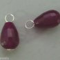Med Faceted Deep Magenta Jade Teardrops INTERCHANGEABLE Earring Charms YG or SS