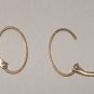 One Pair INTERCHANGEABLE Oval Leverback Earring Wires 14K GF