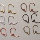6 PR INTERCHANGEABLE Leverback Earring Wires Silver Gold Rose Copper Bronze Gun