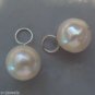 10-11mm White Freshwater Pearls INTERCHANGEABLE Earring Charms YG or SS