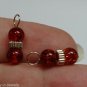Fancy Double 6mm Dark Amber INTERCHANGEABLE Earring Charms YG